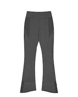 Button Slit Bootcut Pants / Charcoal