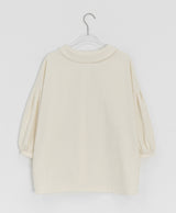 Melfi Waffle Shirring Collar Tee