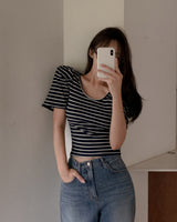 パイレストライプ半袖Tシャツ