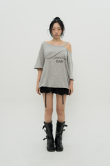 サンシャインベビーアシメTシャツ_グレー