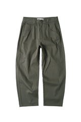 Semi Curved Herringbone Twill Pants (Khaki)