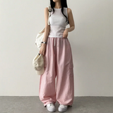 ロア バスロック ナイロン カーゴワイドパンツ
