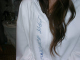 Dozzing hooded zip-up ( White )