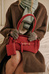 Lunar Suede Card Wallet (Red)