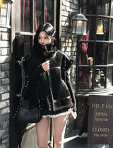 [BELLIDE MADE] Rowin, High-Neck Mouton Vest