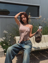 ロイワンショルダーフリルオフTシャツ