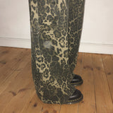 Chenji Leopard Zipper Cargo Pocket Pants