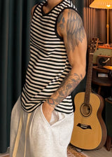 Slim Waffle Stripe Tank Top 3COLOR