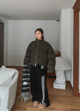Reverse fleece string track pants