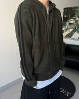 CB Track Knit Hood Zip-up (4C)