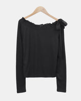 ベルティック ドットリボン オフショルダー Tシャツ