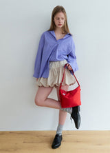 Volume ribbon skirt 2color