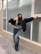 Grand Fur Hoodie Zip-Up Parka Jacket