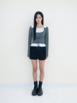 Claire top (Charcoal)