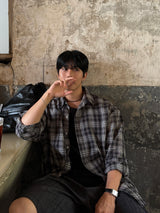 Eight linen check shirt