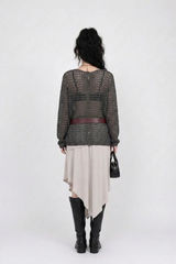 REVERSIBLE MESH KNIT CARDIGAN (2COLORS!)
