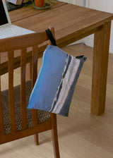 nature pillow blanket - blue bada