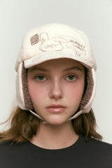 WITTY BUNNY FLEECE TROOPER HAT [IVORY]