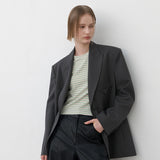 (T-6992)STRIPE POCKET SLIM TEE