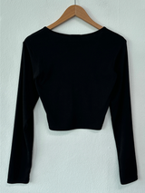LAYERED SLIM GLAMOUR LONG SLEEVE T SHIRT 🩵🖤🩶3COLOR
