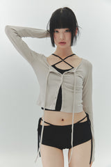 LOWER CARDIGAN beige