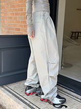 [S/S] オフショルダーシャーリングロングスリーブ