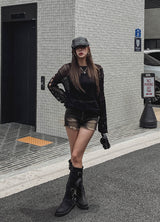 ボアスパンウォッシングショートパンツ