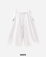 Punch Eyelet Bermuda Sweatpants
