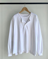 ASCLO レイヤードヘンリーネックTシャツ (3color)
