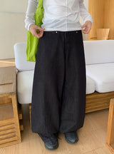サンキュ生デニムワイドパンツ