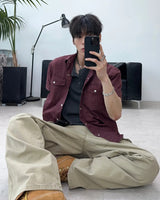 リーヴ ウォッシュド ジッパー カーゴパンツ