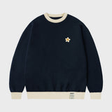 [UNISEX] Cream Flower Dot Coloring Sweatshirt