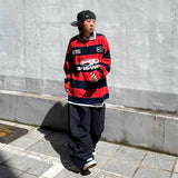 Oversized Old-School Stripe Polo Shirt