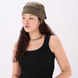 khaki knit bandana