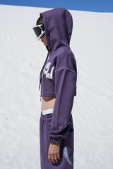 FEATHER HOODIE ZIP-UP PURPLE
