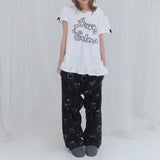 [FANCY X DUSTY] Zzz ダスティーサロンパジャマトップ (BLACK) F25NM1018
