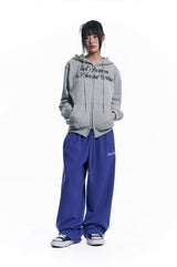 Star Piping Track Balloon Sweat Pants - Blue