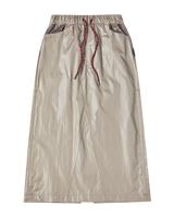 26SS WOMAN NYLON SHIRRING LONG SKIRT