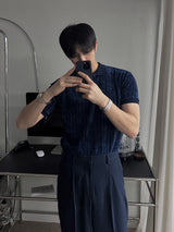 ASCLO Velour Collar Short Sleeve T (2color)