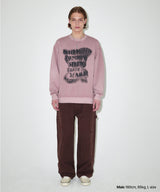 GRUNGE SLOGAN PIGMENT SWEATSHIRT