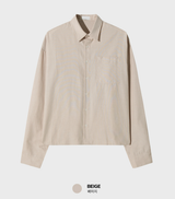 Eco Plain Oxford Cropped Overfit Shirt