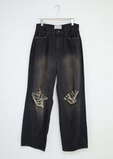 (UNISEX)トーントワイライトブラックデニム