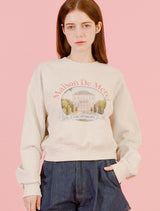 Women's Vintage キャッスルガーデン クロップド スウェットシャツ オートミール (FCF1TS205W)