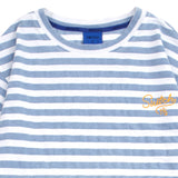 スタンダードインディゴストライプショートスリーブTシャツ (UNISEX)_SYS7TS12SB