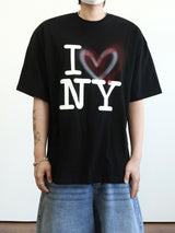 Love NY printing half sleeve 2C