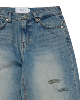26SS レディース セミブーツカット ウォッシュデニムパンツ