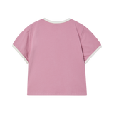 25SS スネークイニシャルリンガークロップ半袖Tシャツ パステルピンク