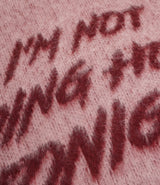 Lettering brush over knit