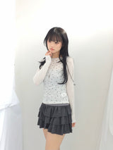 Mini dot ribbed t