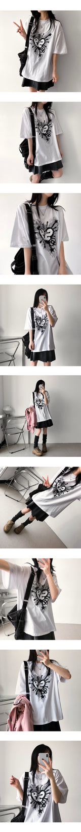 ラークルハート半袖Tシャツ